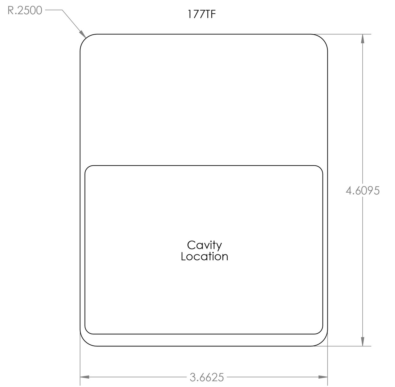 177TF - Stock Clamshell Packaging Header Card Dielines