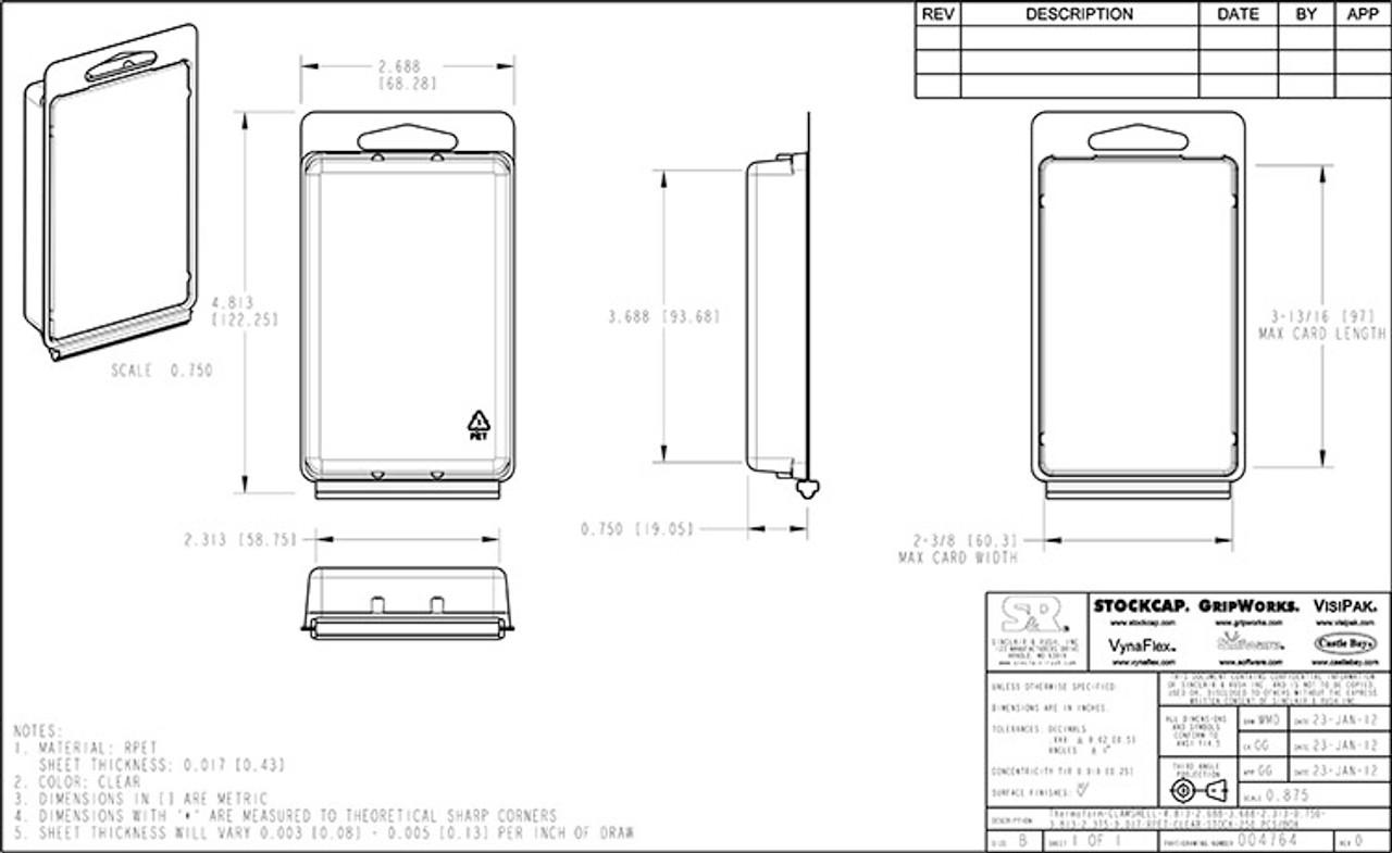 004764 - Stock Clamshell Packaging