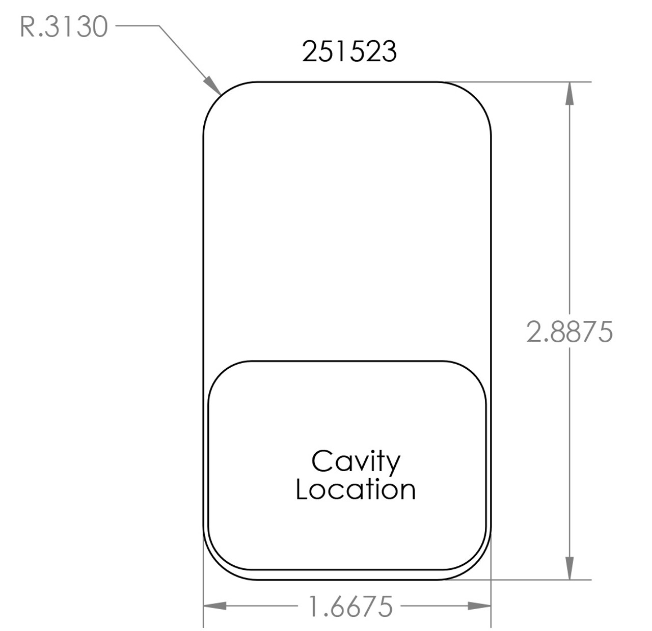 251523 - Stock Clamshell Packaging Header Card Dielines