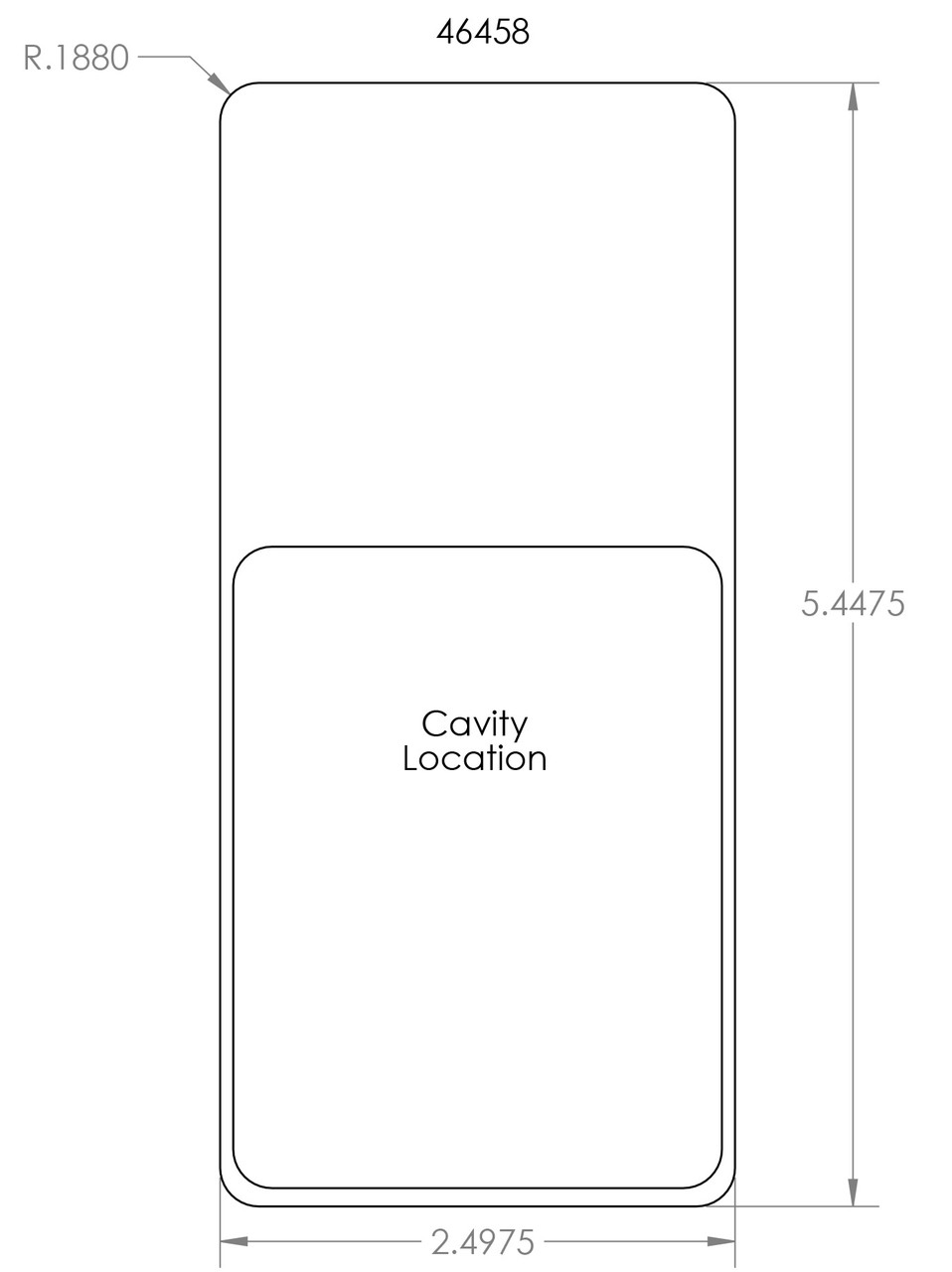 046458 - Stock Clamshell Packaging Header Card Dielines