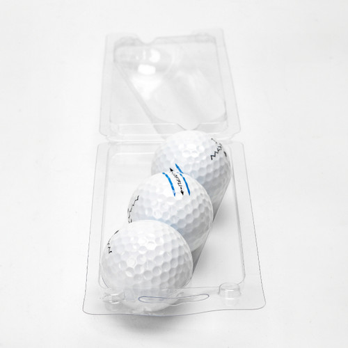 103-2TF - 3-Ball Round Bottom Golf Ball Clamshell Clear Package Opened