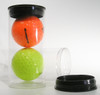 1-3/4" x 3-3/4" Clear Plastic 2 Ball Container