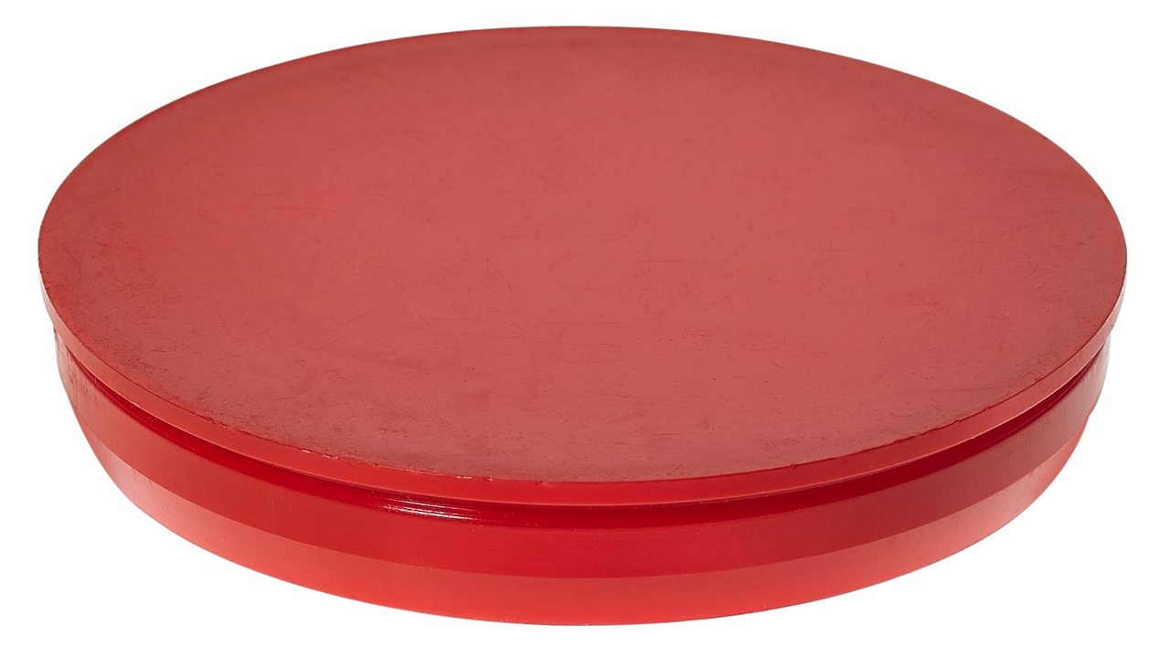 5" Round Poly Plug Red