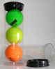 1-3/4" x 5-1/2" Clear Plastic 3 Ball Container