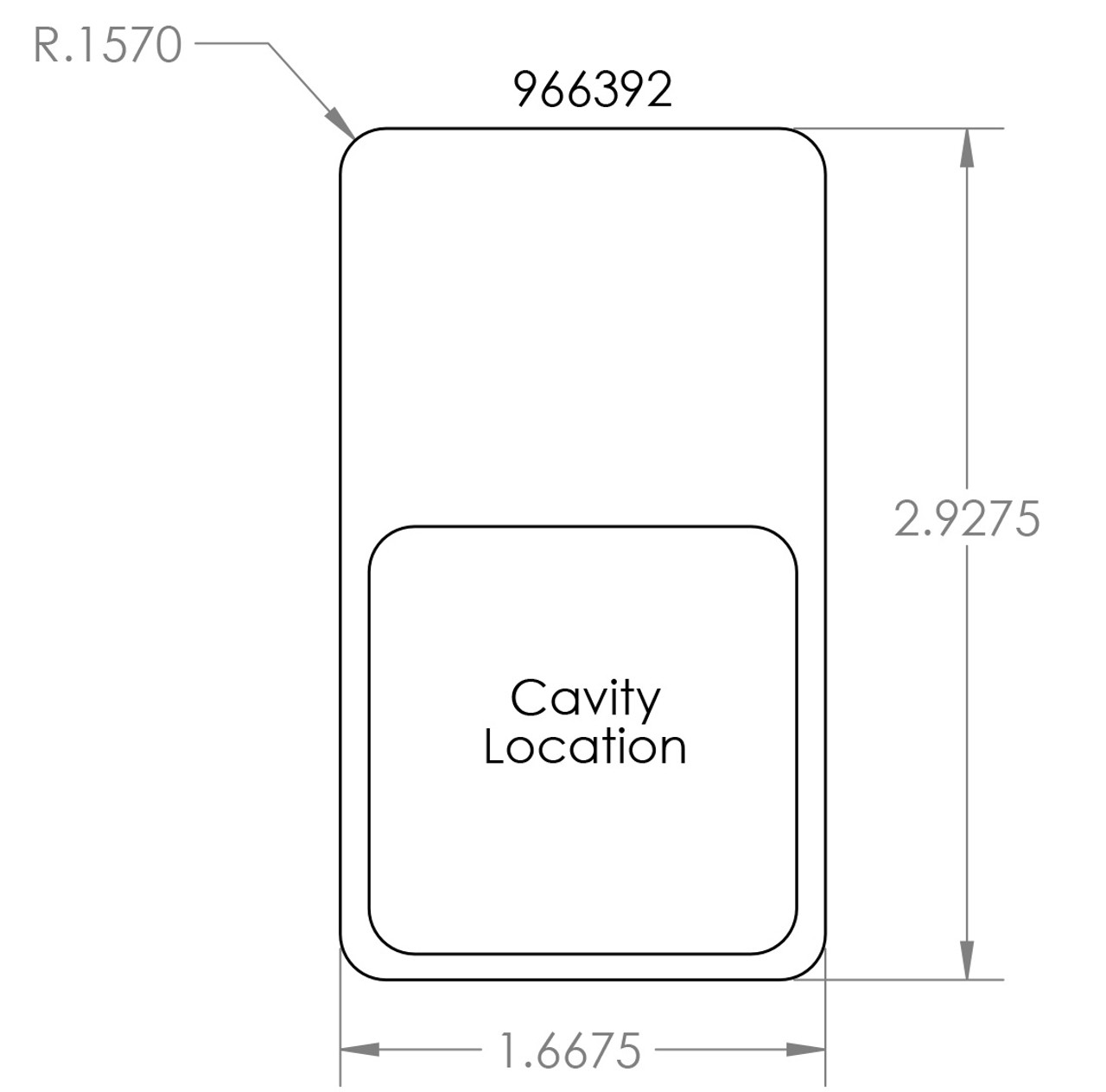 966392 - Stock Clamshell Packaging Header Card Dielines