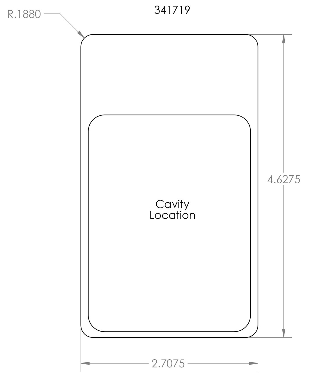 341719 - Stock Clamshell Packaging Header Card Dielines