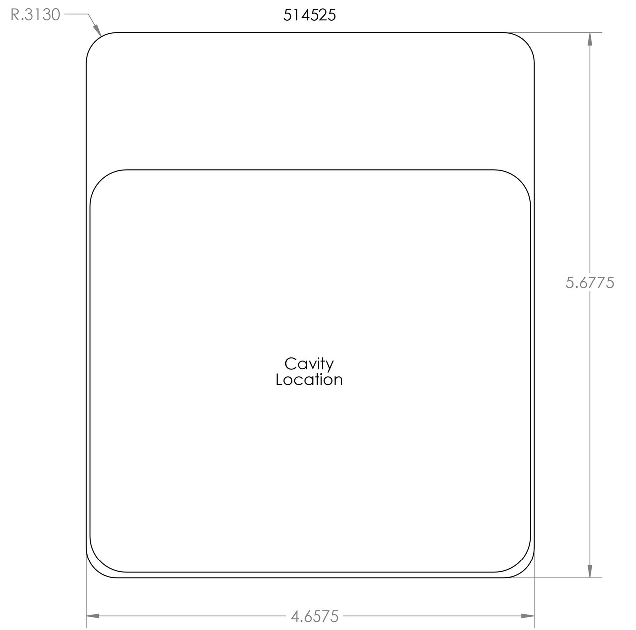 514525 - Stock Clamshell Packaging Header Card Dielines