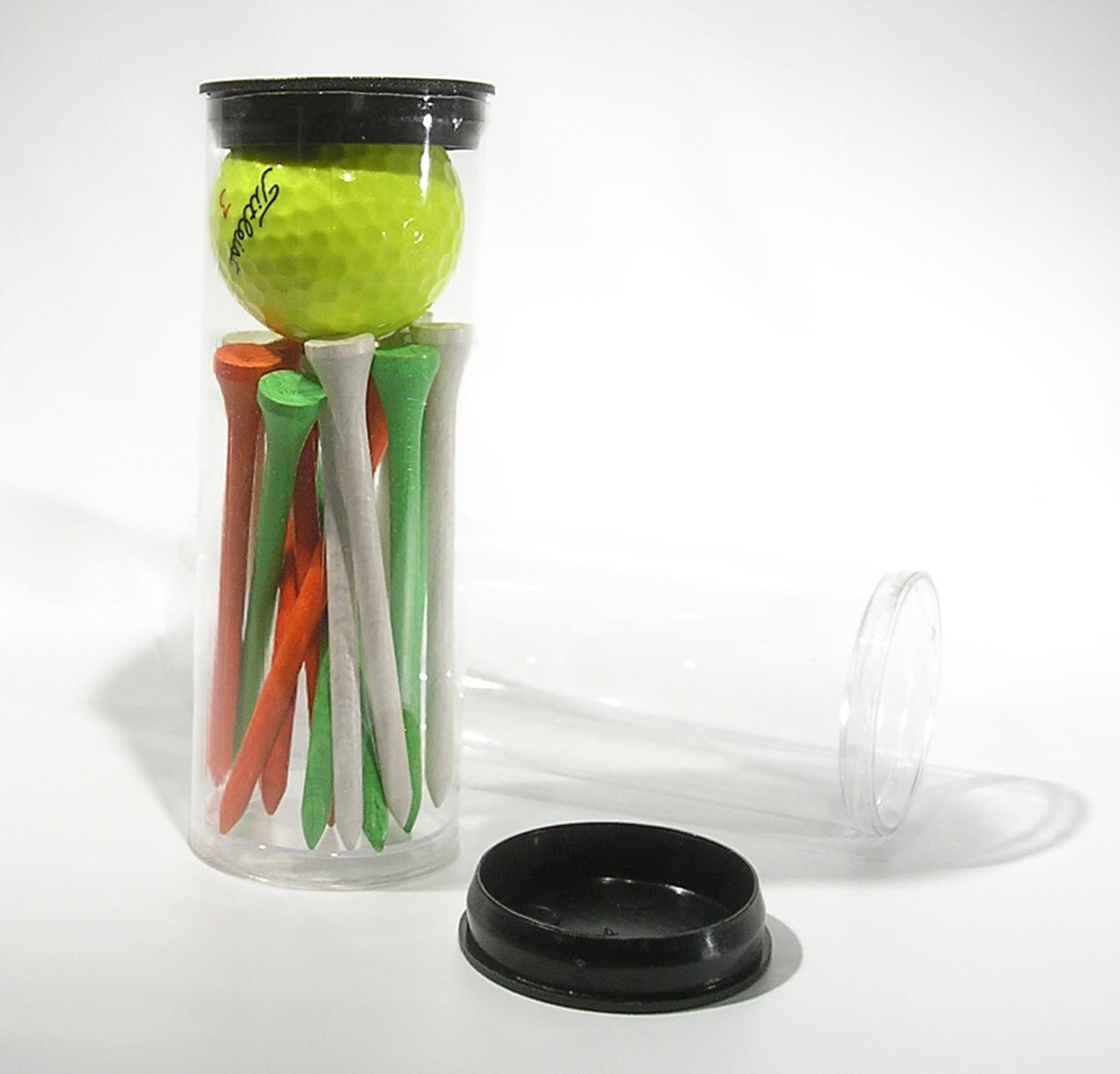 1-3/4" x 4-3/8" Clear Plastic 1 Ball Container (room 2-1/8" to 2-1/4" tees)
