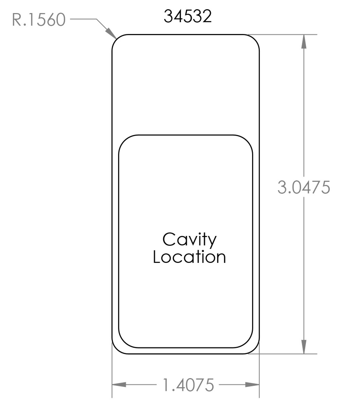 034532 - Stock Clamshell Packaging Header Card Dielines