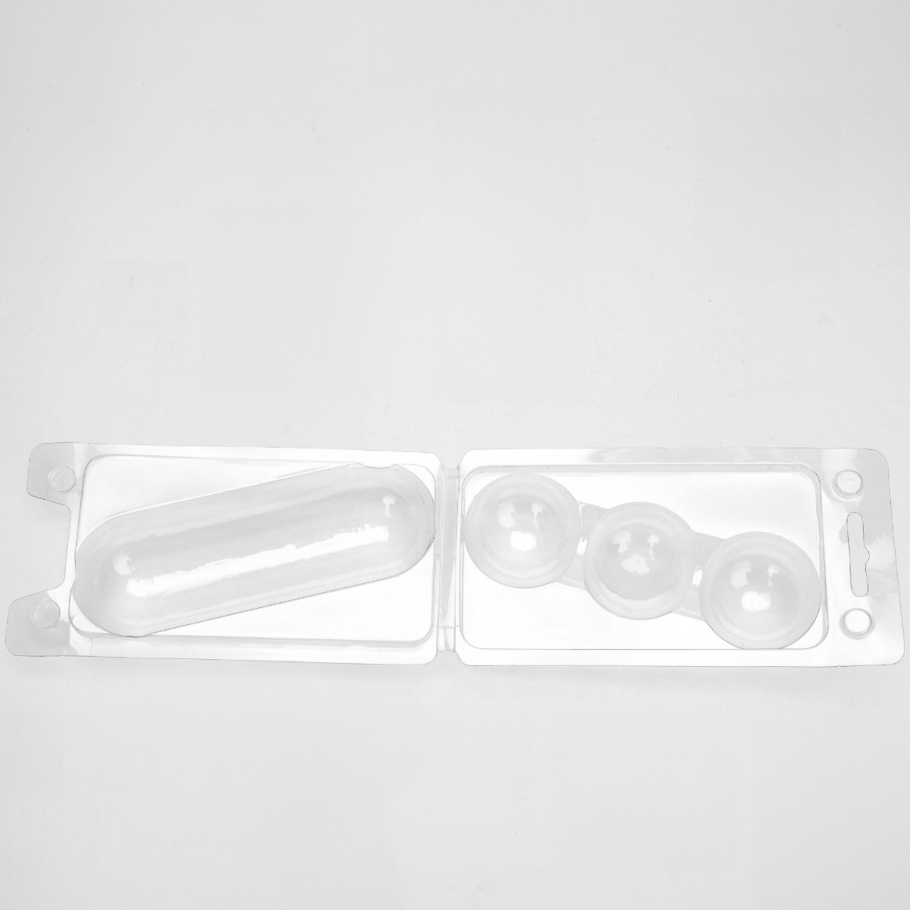 3-Ball Egg Carton Bottom Golf Ball Clamshell Clear Package, No Contents to show style