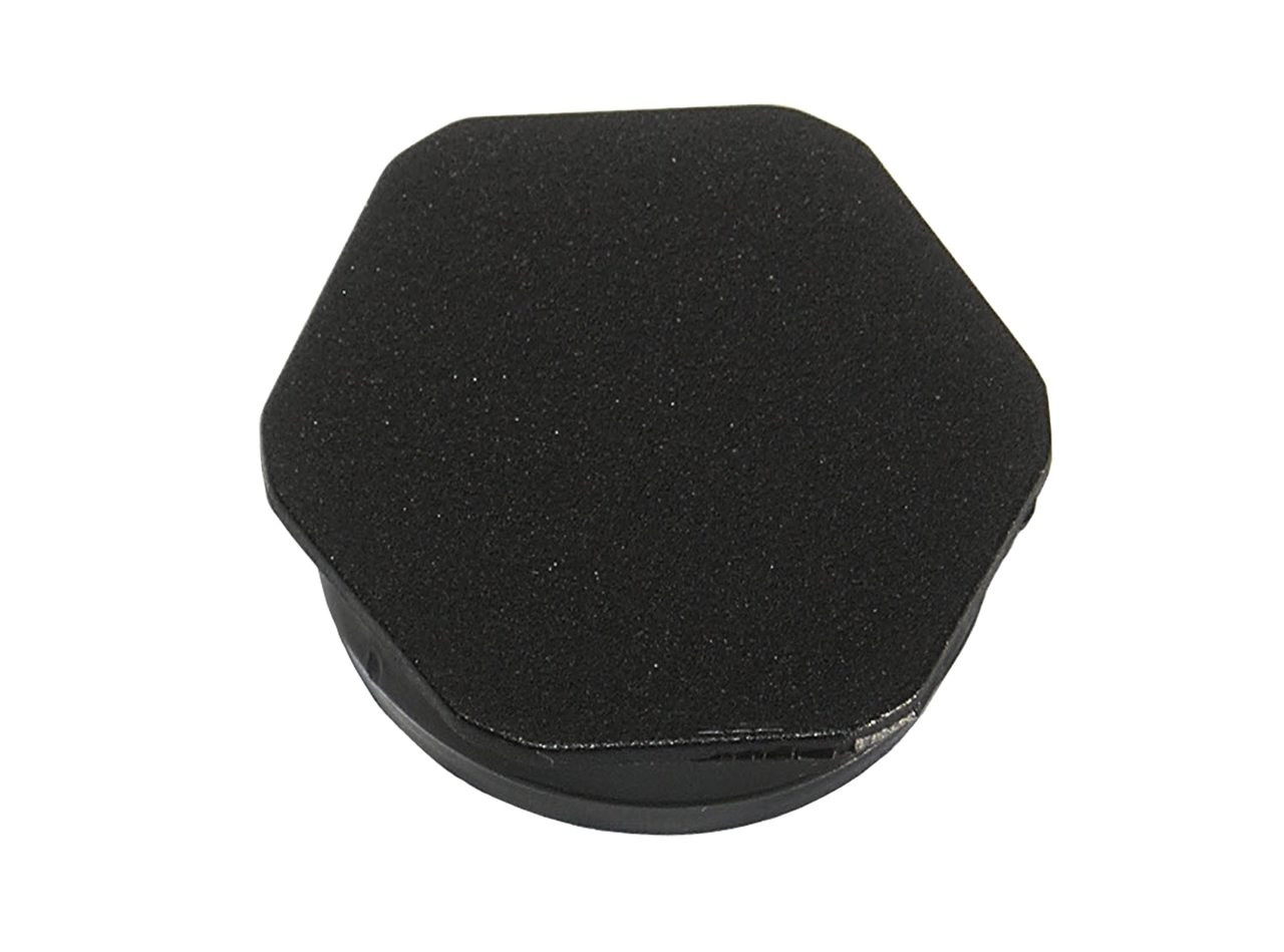 2" Black Hexagonal Poly Plug