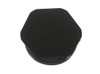 2" Black Hexagonal Poly Plug
