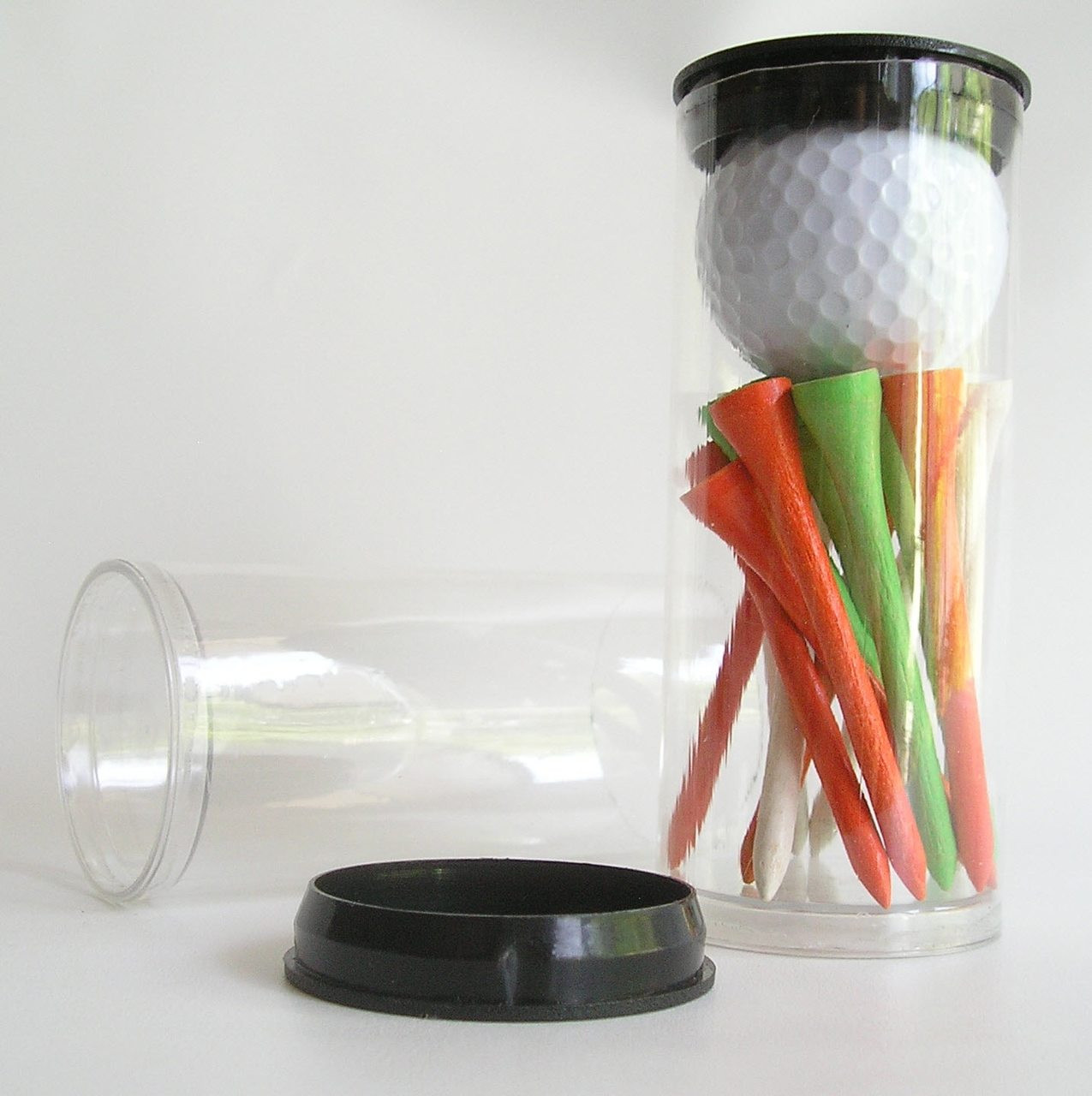 1-3/4" x 4-3/8" Clear Plastic 1 Ball Container (room 2-1/8" to 2-1/4" tees)