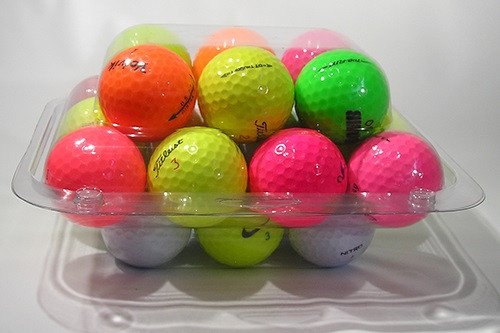 124TF - 24-Ball Flat Bottom Clamshell Container Golf Ball Clamshell