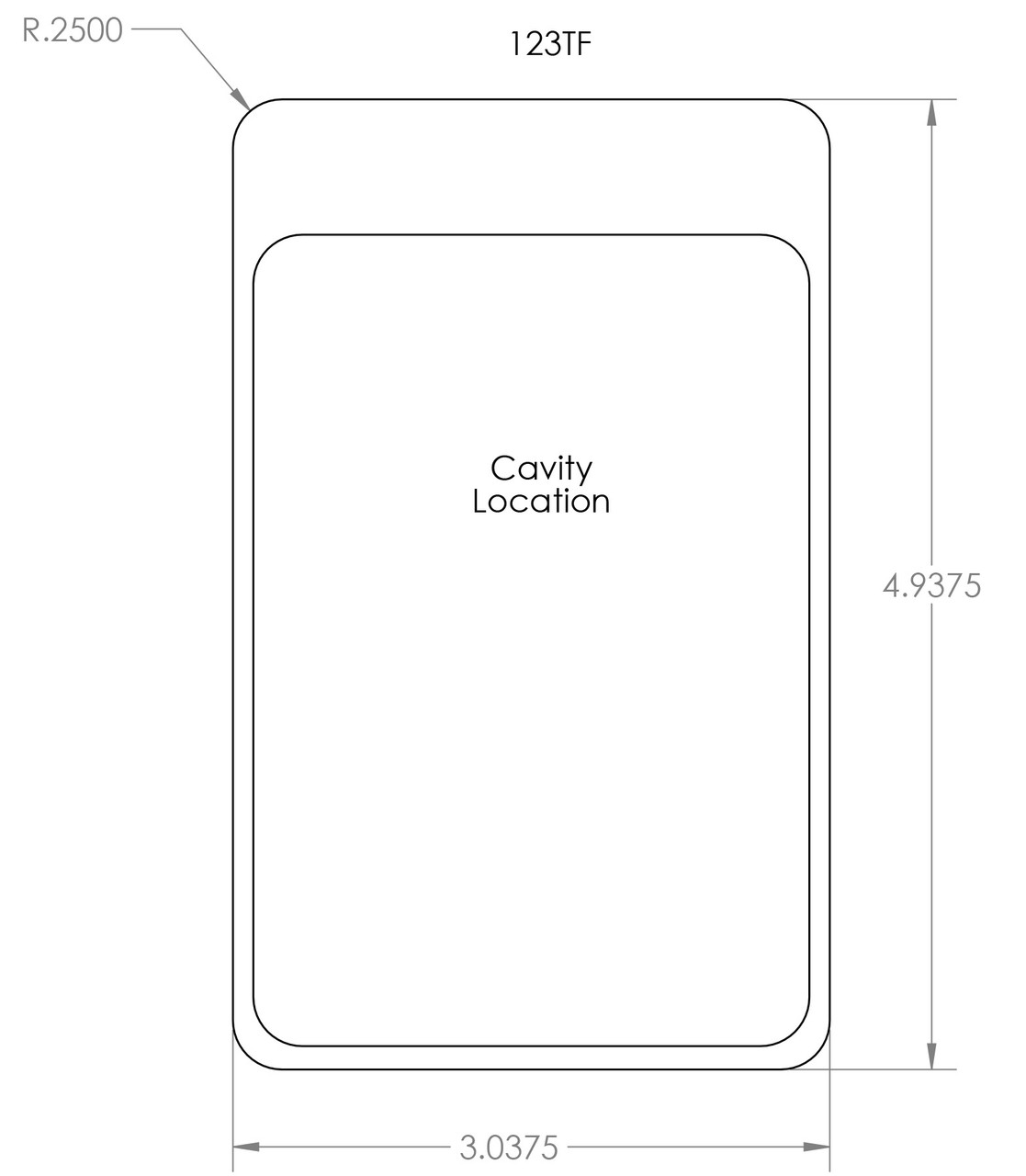 123TF - Stock Clamshell Packaging Header Card Dielines