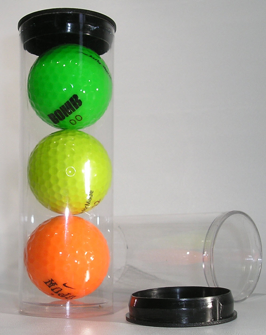 1-3/4" x 5-1/2" Clear Plastic 3 Ball Container