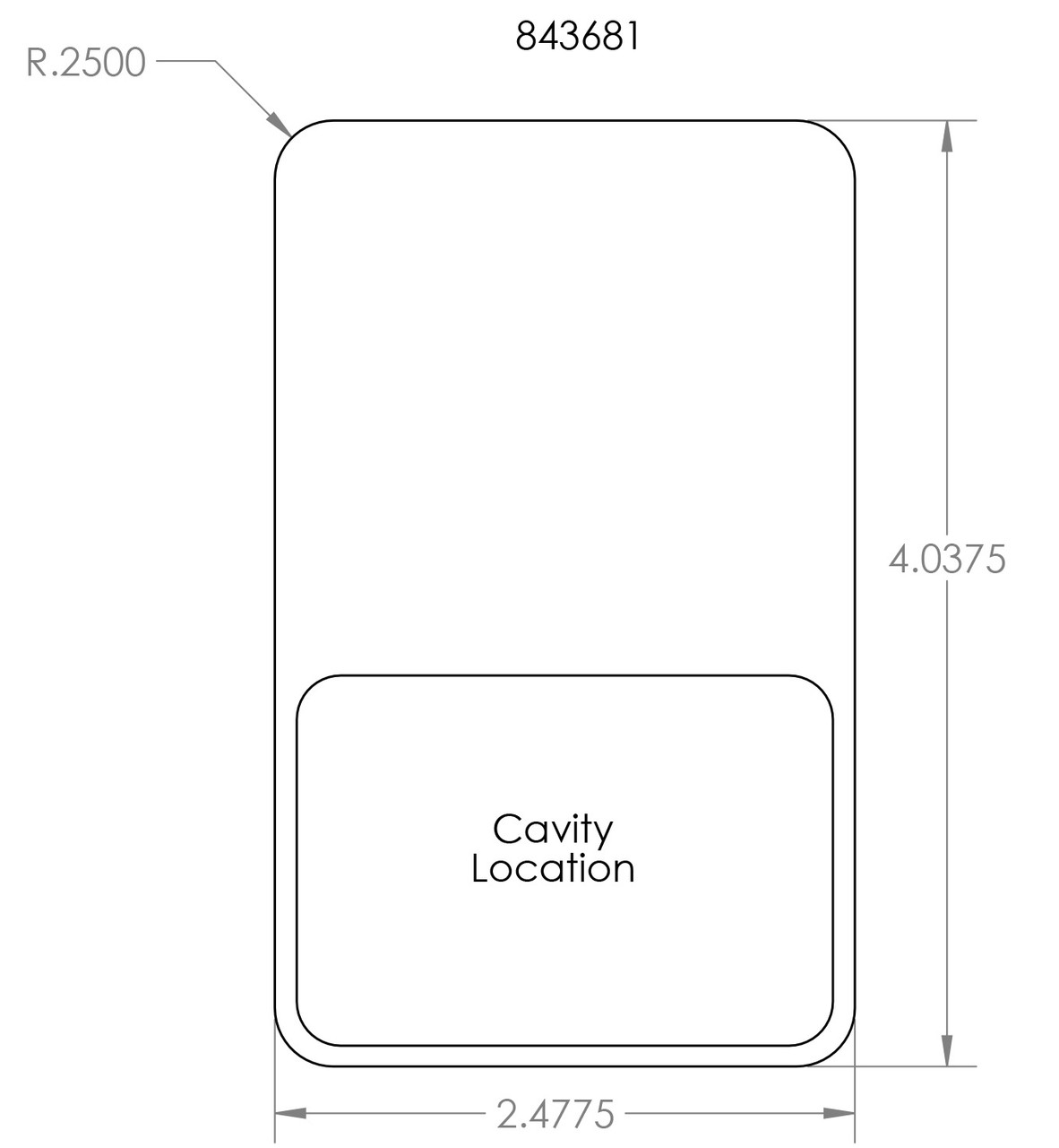 843681 - Stock Clamshell Packaging Header Card Dielines